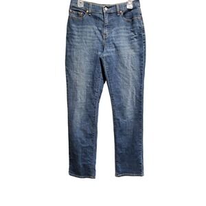 Levis 512 Perfectly Slimming Straight Jeans Blue Denim Size 8 Medium